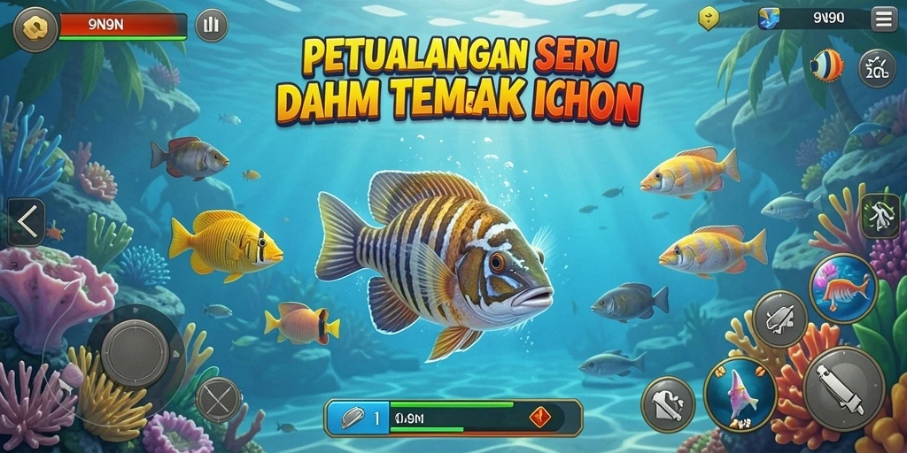 Tampilan gameplay Tembak Ikan yang mendebarkan di 9N9N.