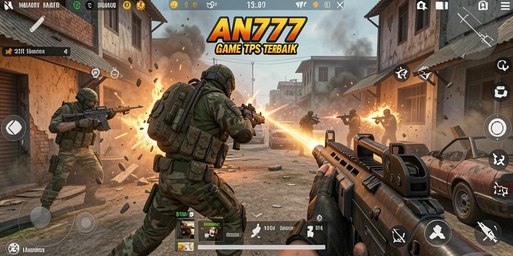 Tampilan gameplay AN777 menunjukkan pertempuran seru dengan grafis menawan.