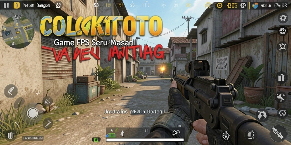 Screenshot gameplay intens COLOKTOTO dengan aksi tembak-menembak.