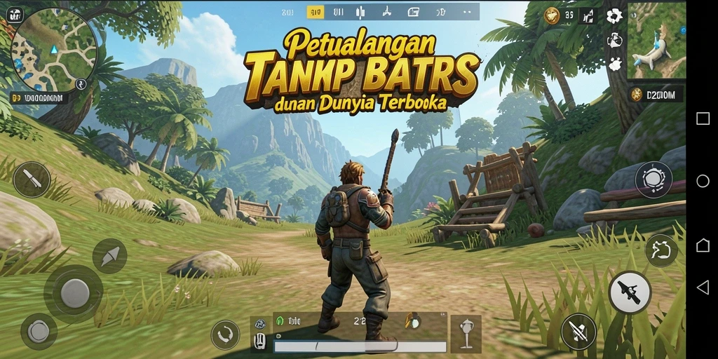 Gameplay D200M menampilkan petualangan di dunia terbuka yang luas.
