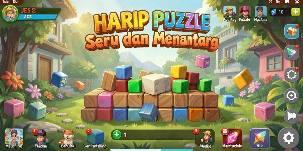 Menampilkan gameplay seru dan menarik dari HARAPJP dengan berbagai tantangan Puzzle.