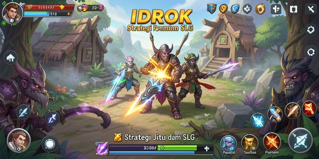 Screenshot gameplay menampilkan strategi pertempuran yang mendebarkan di IDROK.