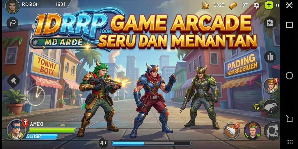 Screenshot gameplay IDRRP menampilkan aksi-seru penuh warna.