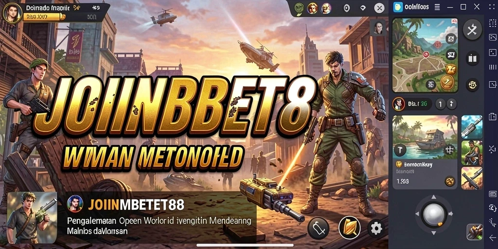 Screenshot gameplay JOINBET88 menunjukkan dunia Open World yang luas dan interaktif.