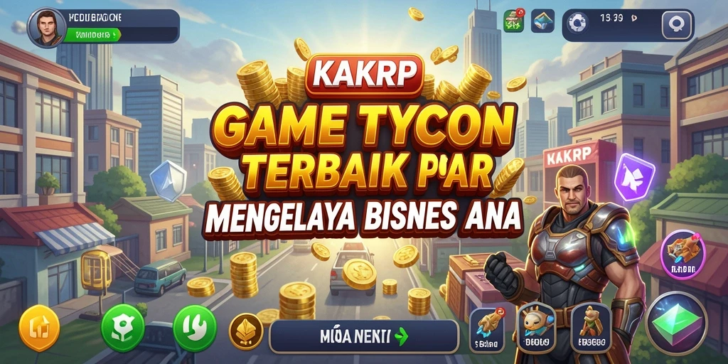 Tampilan gameplay menarik dari KAKRP yang menunjukkan pengelolaan bisnis.