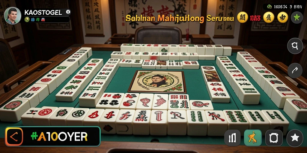 Tampilan menarik dari gameplay KAOSTOGEL Mahjong.