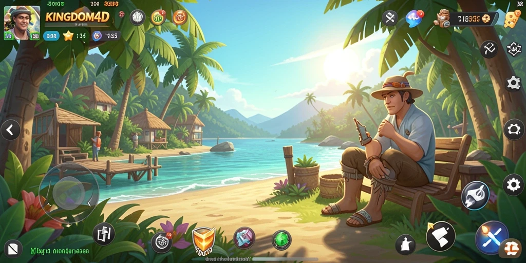 Tampilan gameplay KINGDOM4D yang ceria dan mengasyikkan.