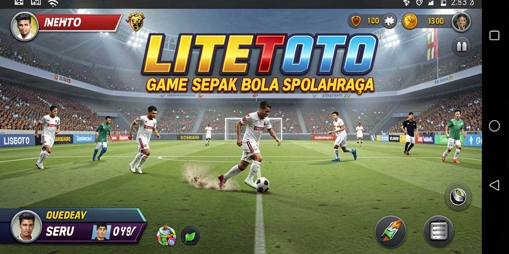 Tampilan menarik dari permainan sepak bola yang dinamis dan seru.
