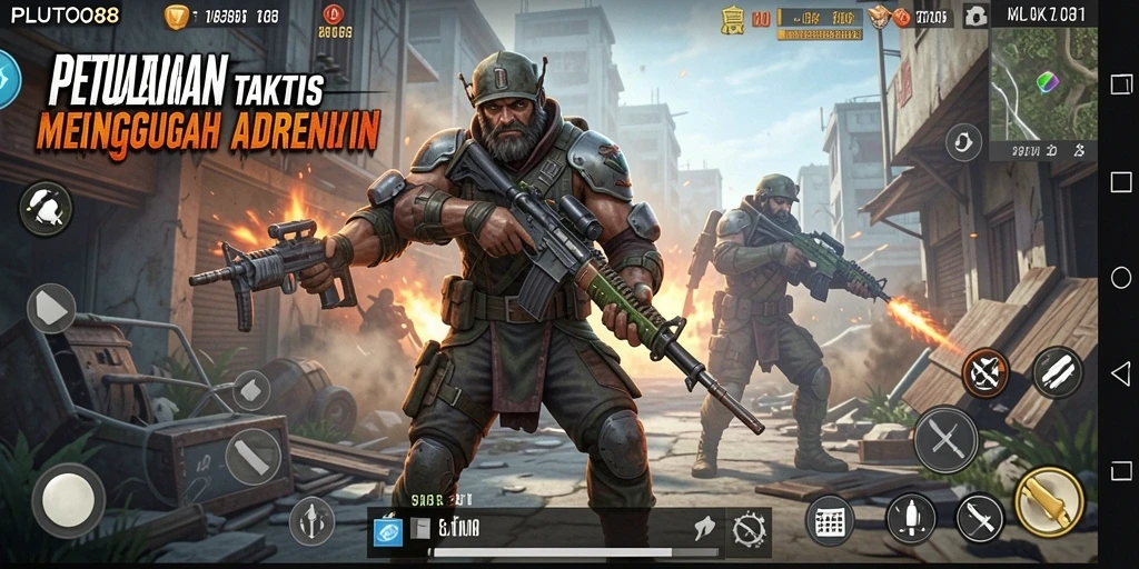 Screenshot gameplay PLUTO88 dengan aksi yang mendebarkan dan grafis cantik.