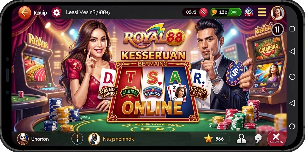 Tampilan menarik dari gameplay Kasino di ROYAL88.