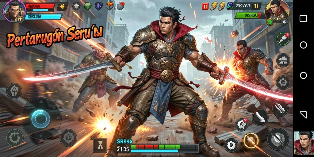Tampilan gameplay mendebarkan dari SR996 yang menunjukkan aksi seru.