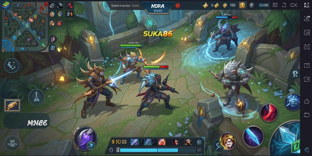 Gameplay menarik dari SUKA86 yang memperlihatkan pertarungan tim.