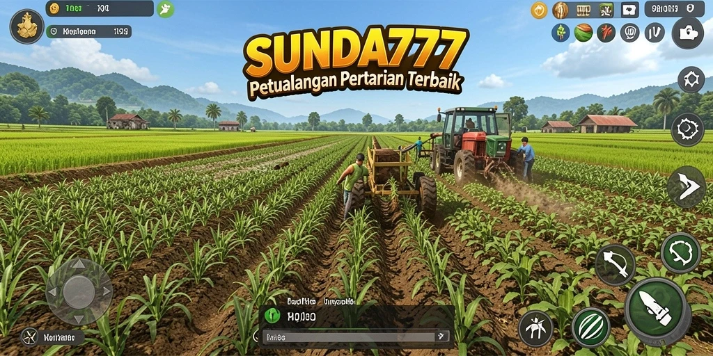 Screenshot SUNDA777 menampilkan gameplay seru dan interaksi bertani.