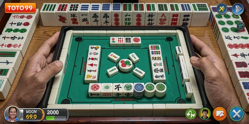 Tampilan utama gameplay TOTO99 pada Mahjong yang menawan.