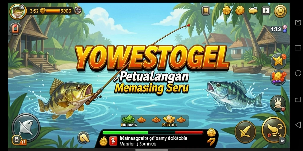Gameplay seru YOWESTOGEL saat menangkap ikan di lautan.