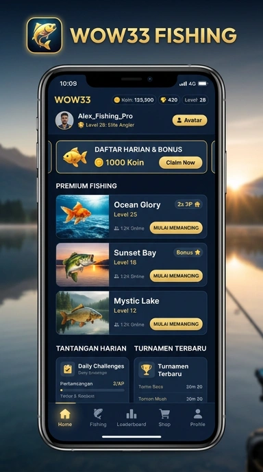 Tampilan aplikasi wow33 dengan kategori aplikasi jelas.